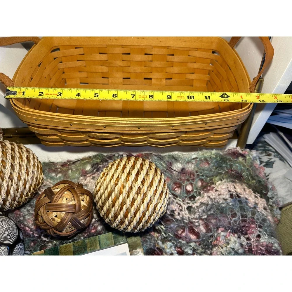 Longaberger serving Basket with Leather handles